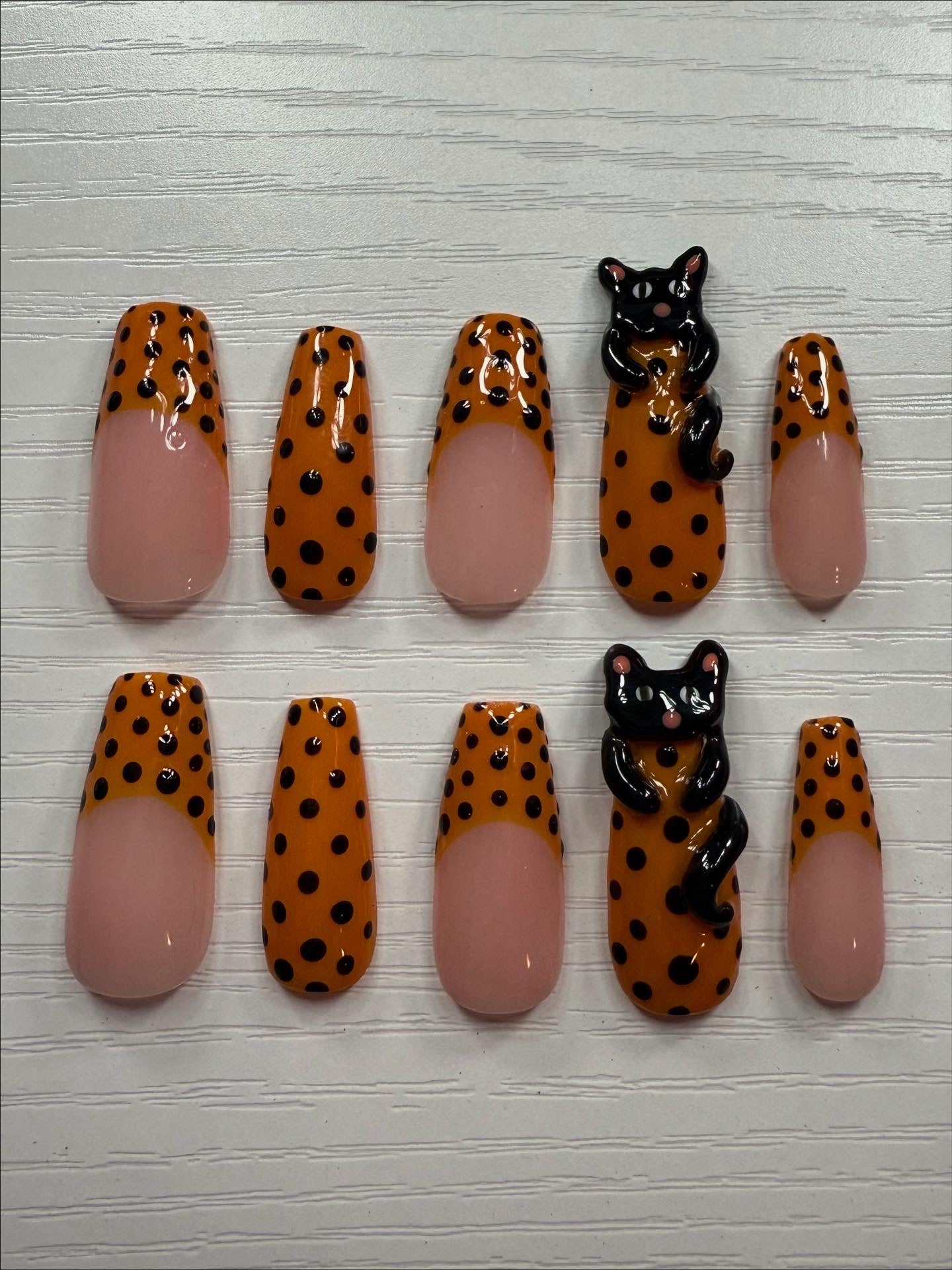 Polkadot Cat Nails