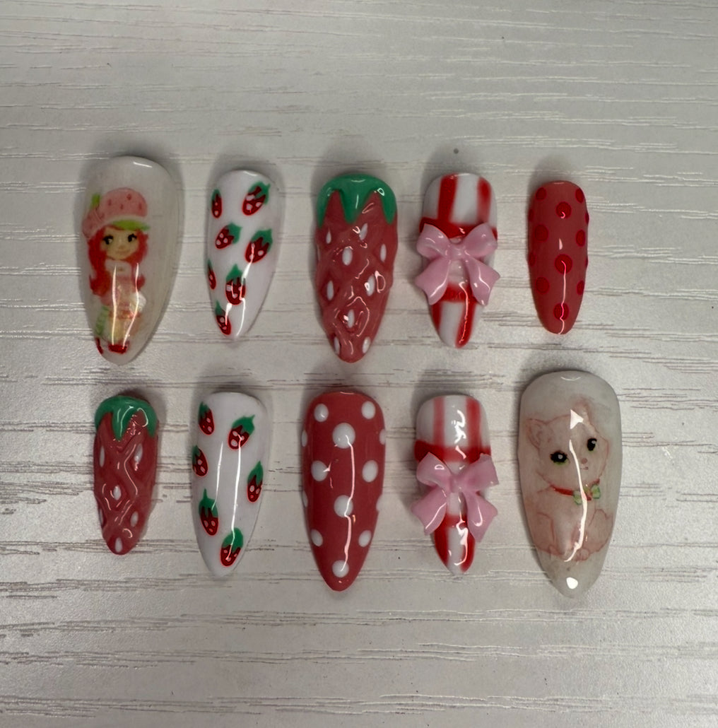 Strawberry Shortcake nails